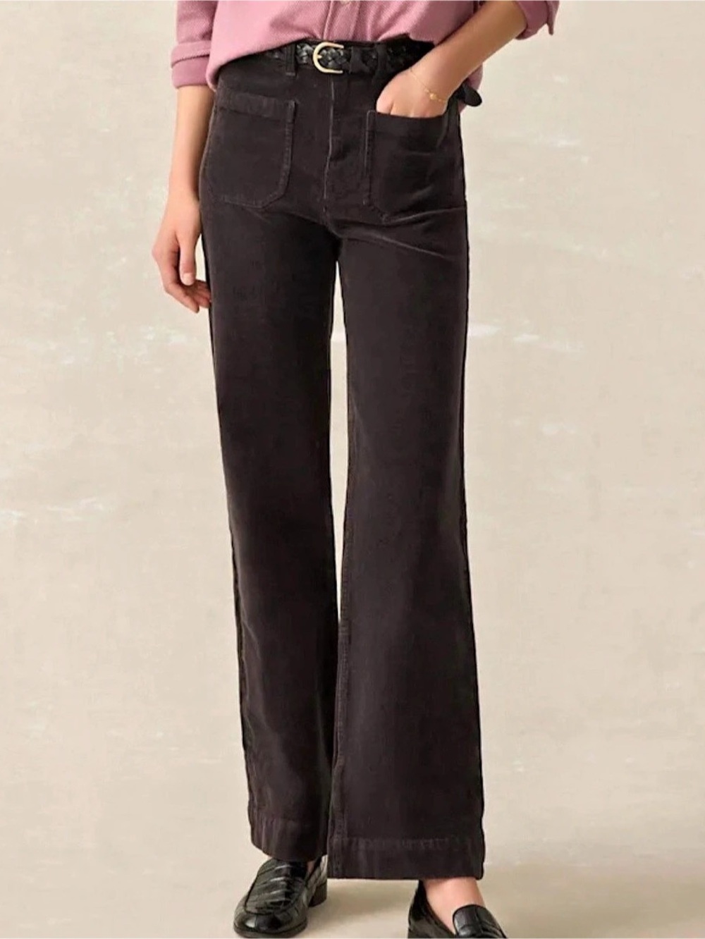 Faherty Stretch Corduroy Patch Pocket Pants Espresso Brown Size 27